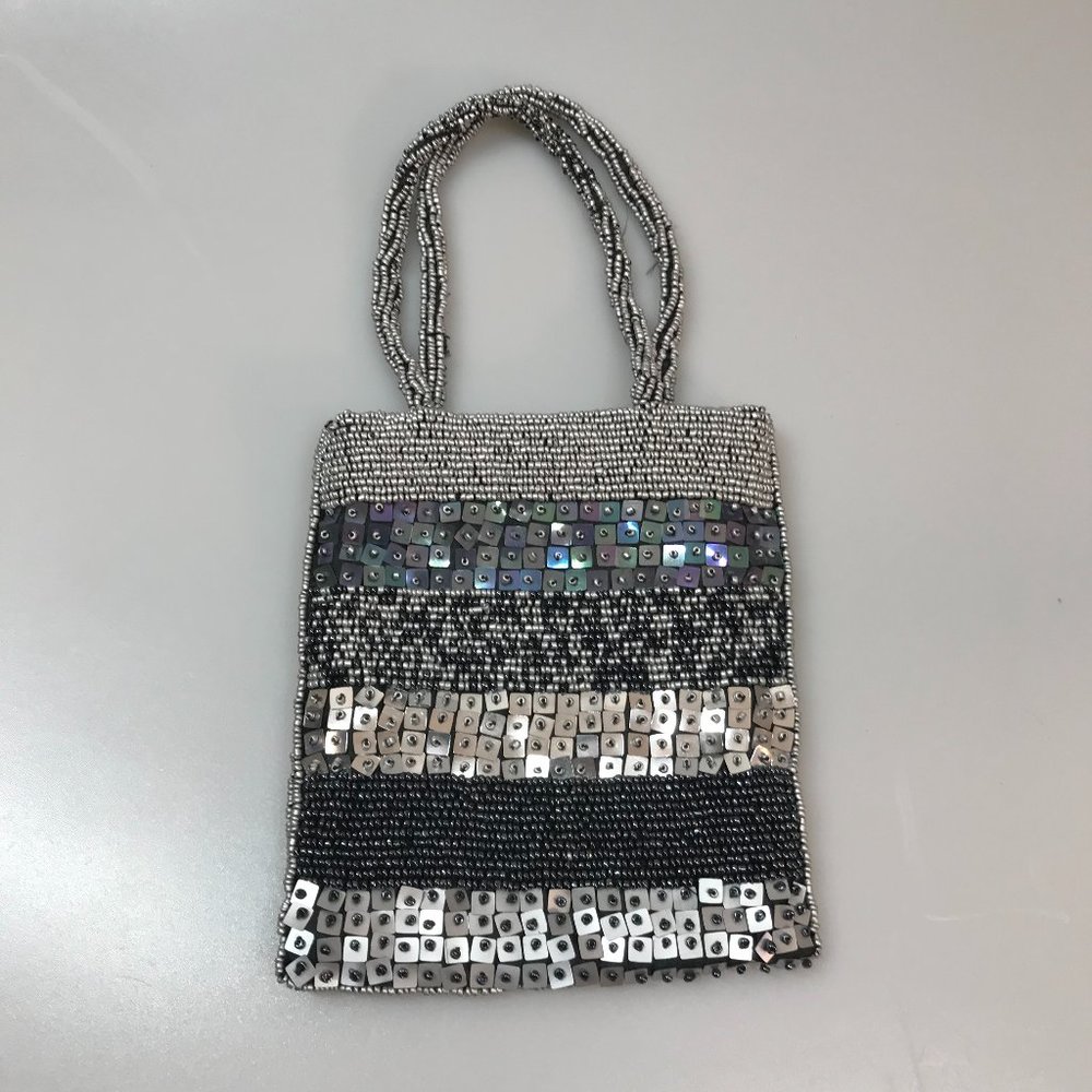 EUC Vintage Sequin Beaded Pouch Evening/Cell Phone Bag